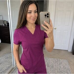 BARCO ONE Women's Power Pink Scrubs Top 50681 Size Small